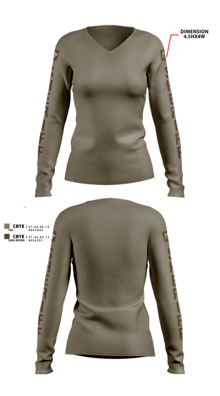 Womens Long Sleeve Vneck Shirt, Dodge County Sheriff's Office, Police, Teamtime, Team time, sublimation, custom sports apparel, team uniforms, spirit wear, spiritwear, sports uniforms, custom shirts, team store, custom team store, fundraiser sports, apparel fundraiser
