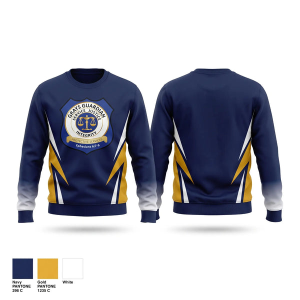Crew Neck Sweatshirt, Grays Guardian Protective Services, , Teamtime, Team time, sublimation, custom sports apparel, team uniforms, spirit wear, spiritwear, sports uniforms, custom shirts, team store, custom team store, fundraiser sports, apparel fundraiser