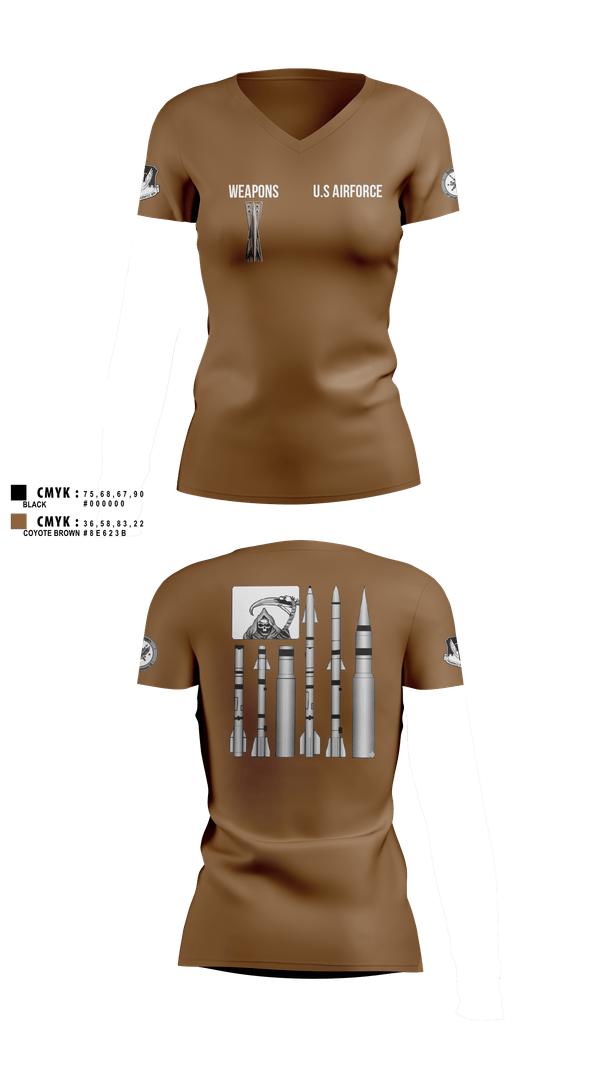 Womens Short Sleeve Vneck Shirt, 144 FW, National Guard, Teamtime, Team time, sublimation, custom sports apparel, team uniforms, spirit wear, spiritwear, sports uniforms, custom shirts, team store, custom team store, fundraiser sports, apparel fundraiser