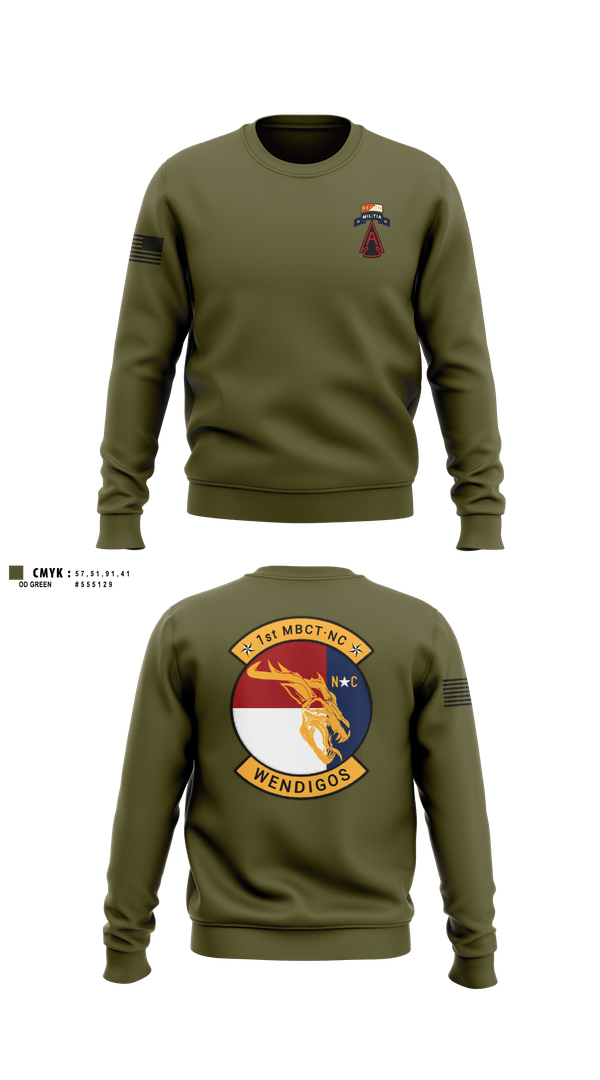 Crew Neck Sweatshirt, 1MBCT, Army, Teamtime, Team time, sublimation, custom sports apparel, team uniforms, spirit wear, spiritwear, sports uniforms, custom shirts, team store, custom team store, fundraiser sports, apparel fundraiser