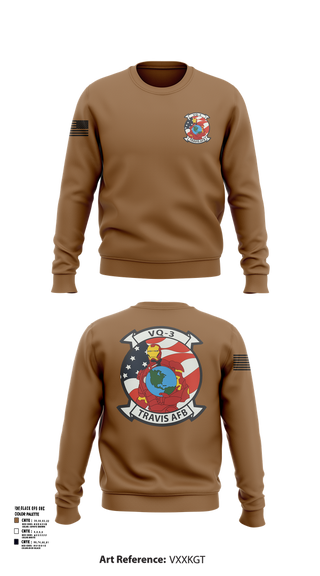 Crew Neck Sweatshirt, VQ3 Det Travis, , Teamtime, Team time, sublimation, custom sports apparel, team uniforms, spirit wear, spiritwear, sports uniforms, custom shirts, team store, custom team store, fundraiser sports, apparel fundraiser