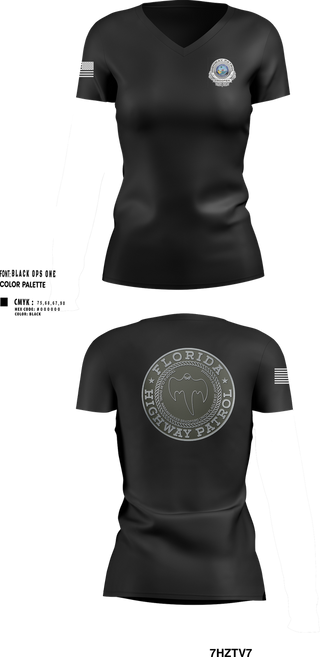 Womens Short Sleeve Vneck Shirt, Florida Highway Patrol, , Teamtime, Team time, sublimation, custom sports apparel, team uniforms, spirit wear, spiritwear, sports uniforms, custom shirts, team store, custom team store, fundraiser sports, apparel fundraiser