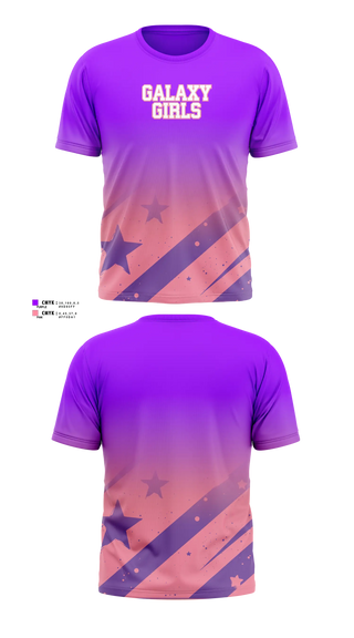 Short Sleeve Performance Shirt, Galaxy Girls, Women's Soccer, Teamtime, Team time, sublimation, custom sports apparel, team uniforms, spirit wear, spiritwear, sports uniforms, custom shirts, team store, custom team store, fundraiser sports, apparel fundraiser