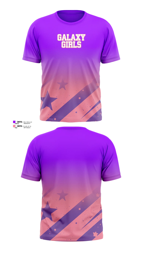Short Sleeve Performance Shirt, Galaxy Girls, Women's Soccer, Teamtime, Team time, sublimation, custom sports apparel, team uniforms, spirit wear, spiritwear, sports uniforms, custom shirts, team store, custom team store, fundraiser sports, apparel fundraiser