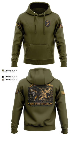 Hoodie, 410th Brigade Signal Company, Army, Teamtime, Team time, sublimation, custom sports apparel, team uniforms, spirit wear, spiritwear, sports uniforms, custom shirts, team store, custom team store, fundraiser sports, apparel fundraiser