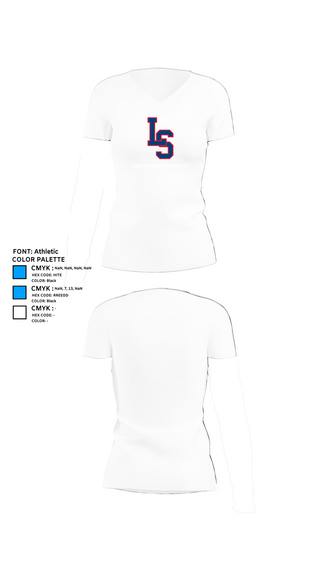 Womens Short Sleeve Vneck Shirt, Lincoln-Sudbury Warriors Golf, Golf, Teamtime, Team time, sublimation, custom sports apparel, team uniforms, spirit wear, spiritwear, sports uniforms, custom shirts, team store, custom team store, fundraiser sports, apparel fundraiser