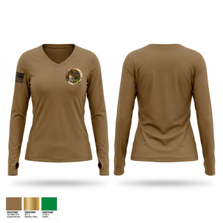 Womens Long Sleeve Vneck Shirt, 56 EMS FAB FLIGHT, Air Force, Teamtime, Team time, sublimation, custom sports apparel, team uniforms, spirit wear, spiritwear, sports uniforms, custom shirts, team store, custom team store, fundraiser sports, apparel fundraiser