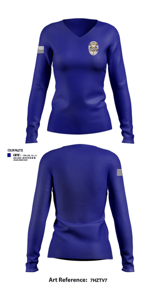 Womens Long Sleeve Vneck Shirt, Lewiston Police Department, Police, Teamtime, Team time, sublimation, custom sports apparel, team uniforms, spirit wear, spiritwear, sports uniforms, custom shirts, team store, custom team store, fundraiser sports, apparel fundraiser