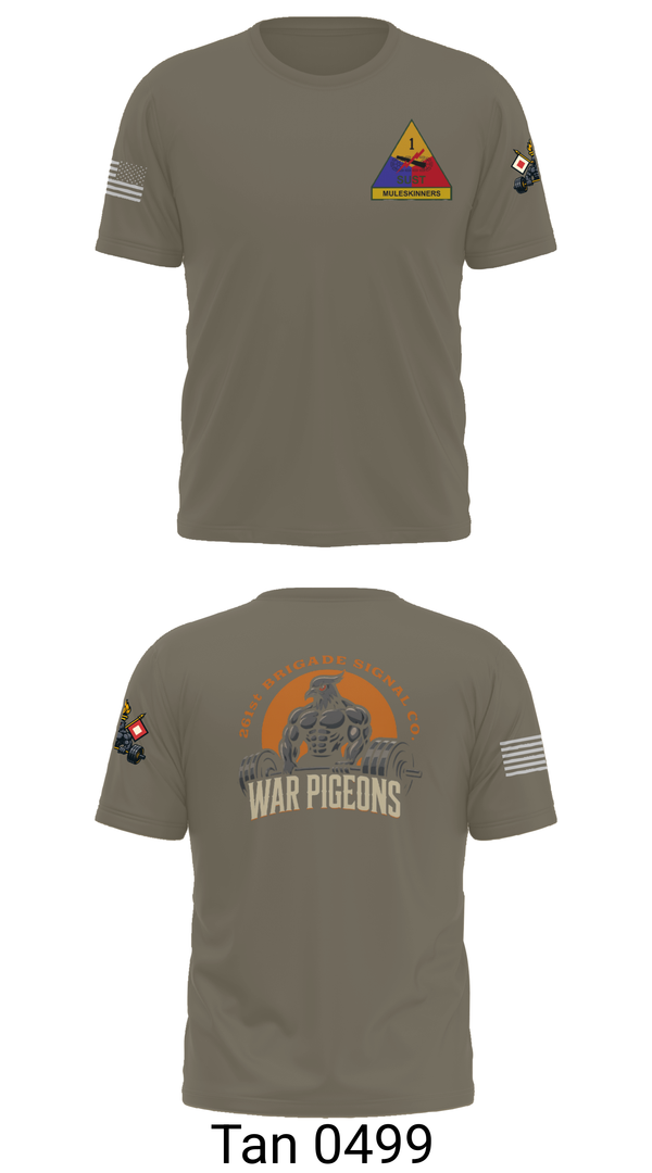 Old School Cotton Feel Shirt, 261st War Pigeons, Army, Teamtime, Team time, sublimation, custom sports apparel, team uniforms, spirit wear, spiritwear, sports uniforms, custom shirts, team store, custom team store, fundraiser sports, apparel fundraiser