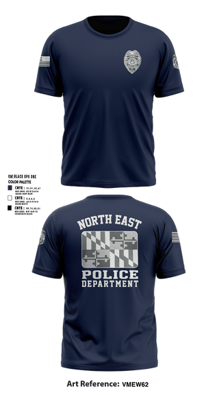 Short Sleeve Performance Shirt, North East Police Department, Police, Teamtime, Team time, sublimation, custom sports apparel, team uniforms, spirit wear, spiritwear, sports uniforms, custom shirts, team store, custom team store, fundraiser sports, apparel fundraiser