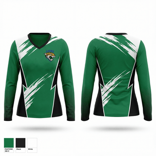 Womens Long Sleeve Vneck Shirt, Alexandria Middle Magnet School Track & Field, Track & Field, Teamtime, Team time, sublimation, custom sports apparel, team uniforms, spirit wear, spiritwear, sports uniforms, custom shirts, team store, custom team store, fundraiser sports, apparel fundraiser