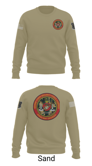 Crew Neck Sweatshirt, Marine Corps Security Forces Battalion, , Teamtime, Team time, sublimation, custom sports apparel, team uniforms, spirit wear, spiritwear, sports uniforms, custom shirts, team store, custom team store, fundraiser sports, apparel fundraiser