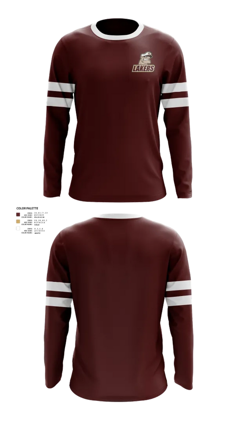Long Sleeve Performance Shirt, Pymatuning Valley Lakers, Spirit Store, Teamtime, Team time, sublimation, custom sports apparel, team uniforms, spirit wear, spiritwear, sports uniforms, custom shirts, team store, custom team store, fundraiser sports, apparel fundraiser