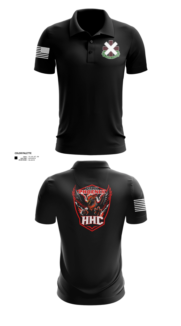 Short Sleeve Performance Polo, HHC, 10th FH, Army, Teamtime, Team time, sublimation, custom sports apparel, team uniforms, spirit wear, spiritwear, sports uniforms, custom shirts, team store, custom team store, fundraiser sports, apparel fundraiser