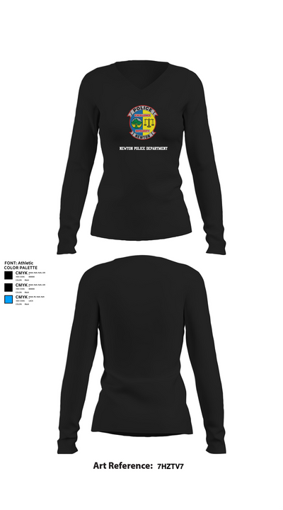 Newton Police Department 7766110 Women's Long Sleeve V-neck Shirt - 21