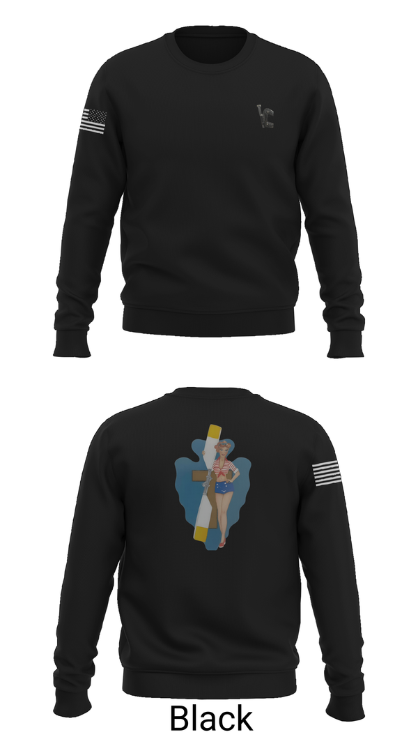 Crew Neck Sweatshirt, B Co 1/114th Maintenance, Army, Teamtime, Team time, sublimation, custom sports apparel, team uniforms, spirit wear, spiritwear, sports uniforms, custom shirts, team store, custom team store, fundraiser sports, apparel fundraiser