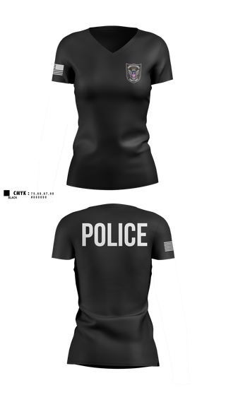 Womens Short Sleeve Vneck Shirt, PERRY POLICE DEPARTMENT, Police, Teamtime, Team time, sublimation, custom sports apparel, team uniforms, spirit wear, spiritwear, sports uniforms, custom shirts, team store, custom team store, fundraiser sports, apparel fundraiser