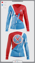 El Cajon Valley High School Cheer 74521802 Women's Long Sleeve V-neck Shirt - 1