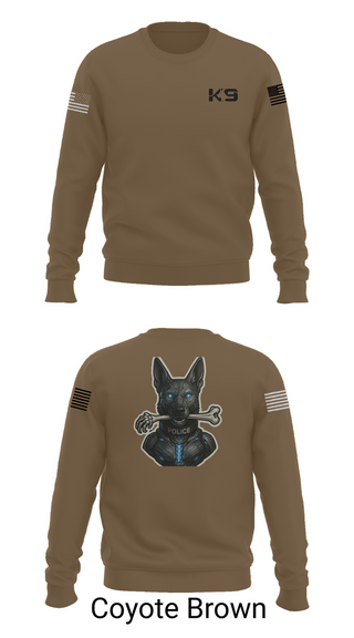 Crew Neck Sweatshirt, Willoughby K9, Police, Teamtime, Team time, sublimation, custom sports apparel, team uniforms, spirit wear, spiritwear, sports uniforms, custom shirts, team store, custom team store, fundraiser sports, apparel fundraiser