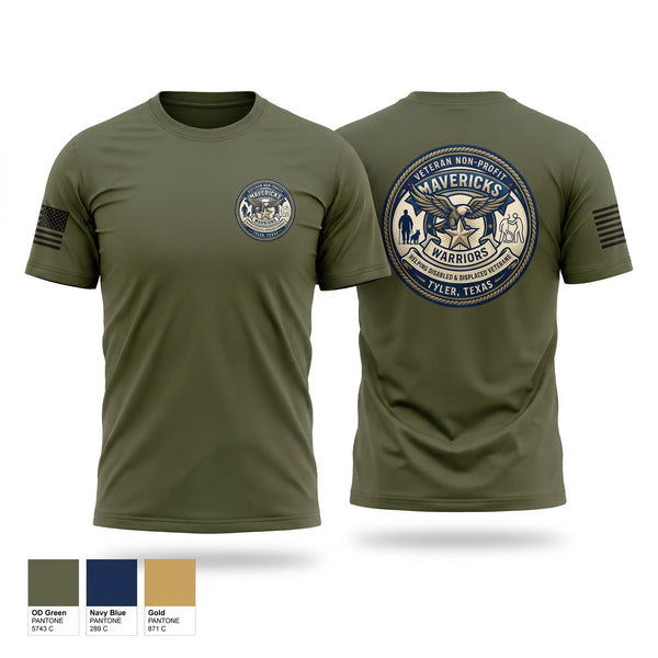 Old School Cotton Feel Shirt, Mavericks Warriors, Army, Teamtime, Team time, sublimation, custom sports apparel, team uniforms, spirit wear, spiritwear, sports uniforms, custom shirts, team store, custom team store, fundraiser sports, apparel fundraiser