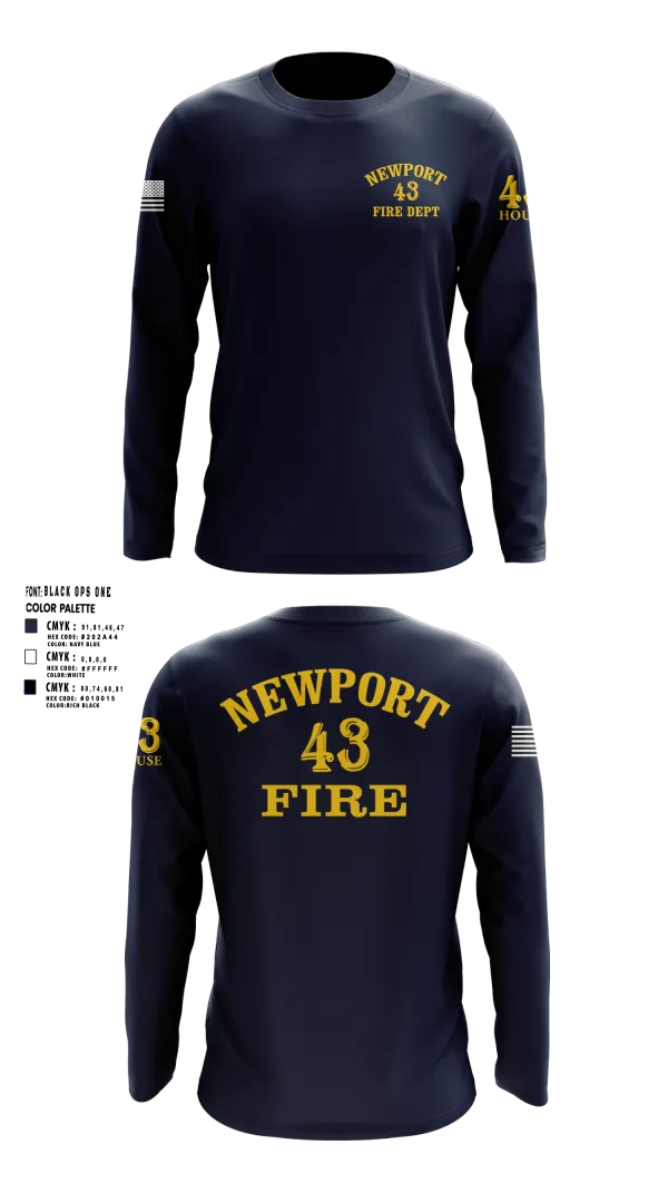 Long Sleeve Performance Shirt, Newport Fire Department, Fire Department, Teamtime, Team time, sublimation, custom sports apparel, team uniforms, spirit wear, spiritwear, sports uniforms, custom shirts, team store, custom team store, fundraiser sports, apparel fundraiser