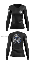 Fairchild AFB Chiefs 84120345 Women's Long Sleeve V-neck Shirt - 2