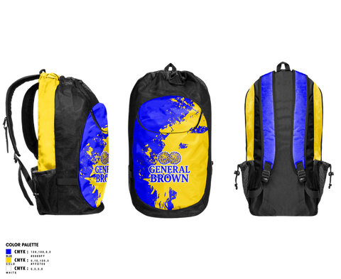 Gear Bag, General Brown, Cheer, Teamtime, Team time, sublimation, custom sports apparel, team uniforms, spirit wear, spiritwear, sports uniforms, custom shirts, team store, custom team store, fundraiser sports, apparel fundraiser
