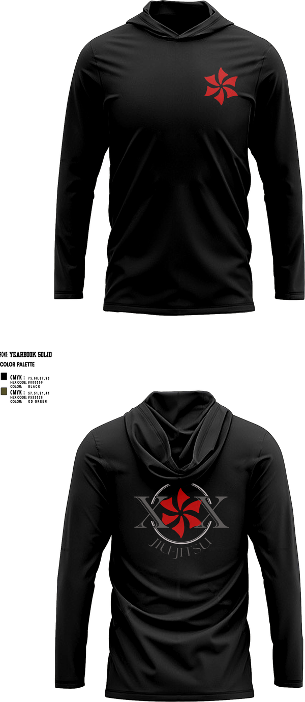 Short Sleeve Performance Shirt with hood, 10-10 Jiu Jitsu, Wrestling, Teamtime, Team time, sublimation, custom sports apparel, team uniforms, spirit wear, spiritwear, sports uniforms, custom shirts, team store, custom team store, fundraiser sports, apparel fundraiser