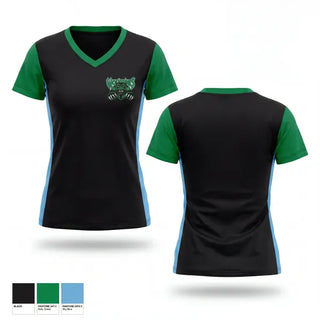 Womens Short Sleeve Vneck Shirt, Wolverines, Baseball, Teamtime, Team time, sublimation, custom sports apparel, team uniforms, spirit wear, spiritwear, sports uniforms, custom shirts, team store, custom team store, fundraiser sports, apparel fundraiser