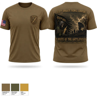 Old School Cotton Feel Shirt, 410th Brigade Signal Company, Army, Teamtime, Team time, sublimation, custom sports apparel, team uniforms, spirit wear, spiritwear, sports uniforms, custom shirts, team store, custom team store, fundraiser sports, apparel fundraiser