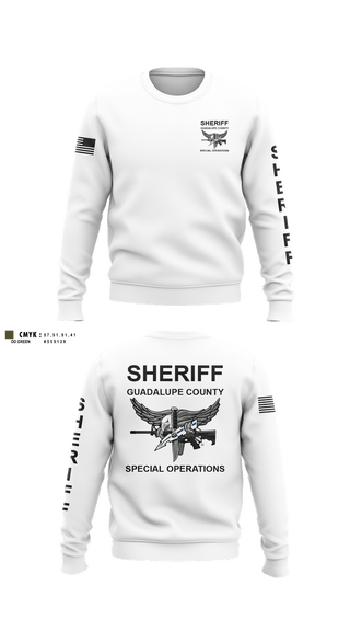 Crew Neck Sweatshirt, Guadalupe County SWAT, Police, Teamtime, Team time, sublimation, custom sports apparel, team uniforms, spirit wear, spiritwear, sports uniforms, custom shirts, team store, custom team store, fundraiser sports, apparel fundraiser