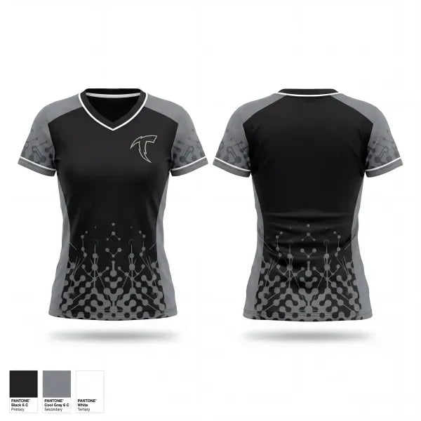 Womens Short Sleeve Vneck Shirt, Osage Thunder, Baseball, Teamtime, Team time, sublimation, custom sports apparel, team uniforms, spirit wear, spiritwear, sports uniforms, custom shirts, team store, custom team store, fundraiser sports, apparel fundraiser