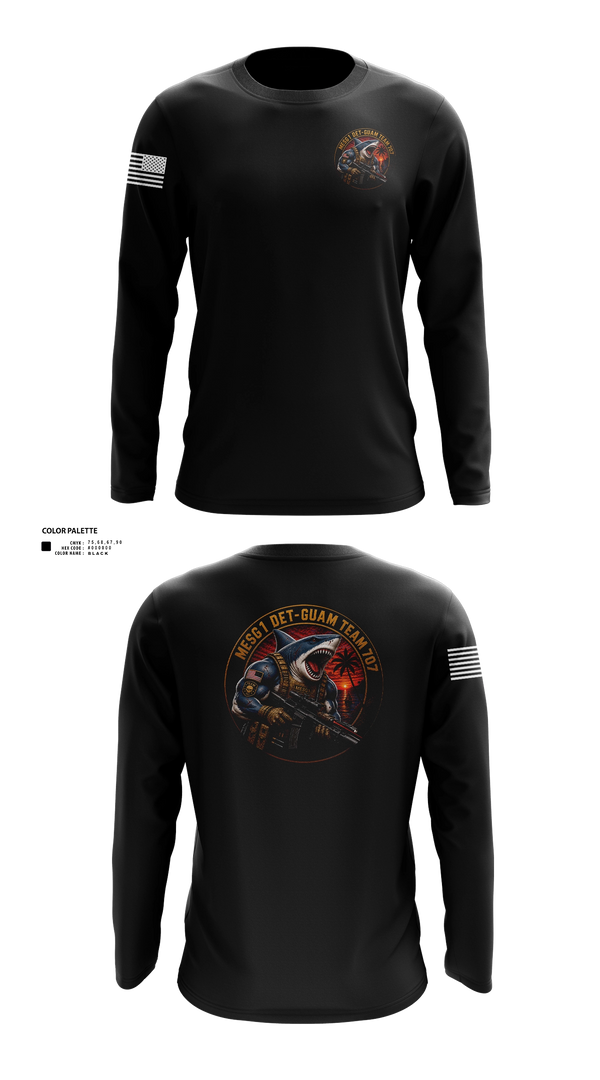 Long Sleeve Performance Shirt, MESG-1 DET GUAM TEAM 707, Navy, Teamtime, Team time, sublimation, custom sports apparel, team uniforms, spirit wear, spiritwear, sports uniforms, custom shirts, team store, custom team store, fundraiser sports, apparel fundraiser