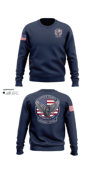Crew Neck Sweatshirt, SCPD Motorcycle Unit, Police, Teamtime, Team time, sublimation, custom sports apparel, team uniforms, spirit wear, spiritwear, sports uniforms, custom shirts, team store, custom team store, fundraiser sports, apparel fundraiser