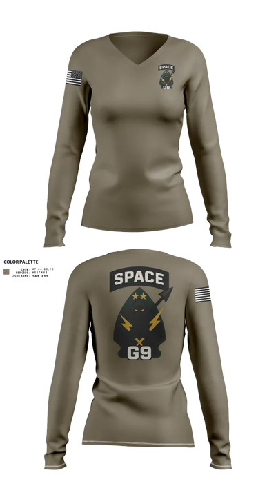 1SFC(A) 16801529 Women's Long Sleeve V-neck Shirt - 22