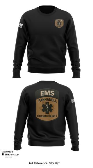 Crew Neck Sweatshirt, Panhandle EMSPanhandle EMS, Fire Department, Teamtime, Team time, sublimation, custom sports apparel, team uniforms, spirit wear, spiritwear, sports uniforms, custom shirts, team store, custom team store, fundraiser sports, apparel fundraiser