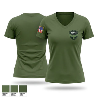Womens Short Sleeve Vneck Shirt, TEN42 POLICE SERVICES, Police, Teamtime, Team time, sublimation, custom sports apparel, team uniforms, spirit wear, spiritwear, sports uniforms, custom shirts, team store, custom team store, fundraiser sports, apparel fundraiser