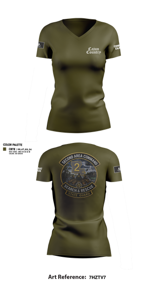 Womens Short Sleeve Vneck Shirt, Louisiana State Guard, Army, Teamtime, Team time, sublimation, custom sports apparel, team uniforms, spirit wear, spiritwear, sports uniforms, custom shirts, team store, custom team store, fundraiser sports, apparel fundraiser