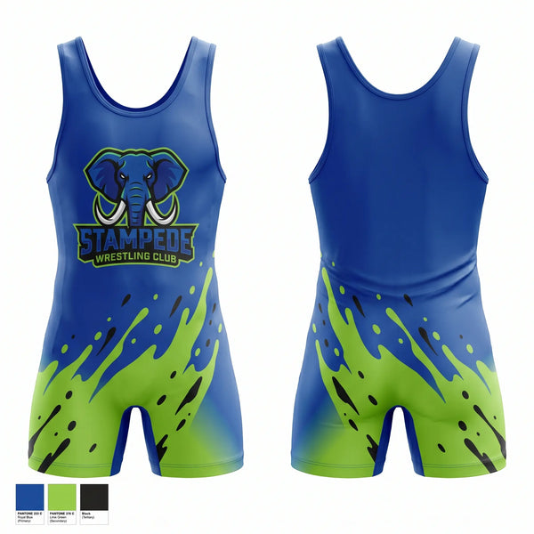 Wrestling Singlet, Stampede, Wrestling, Teamtime, Team time, sublimation, custom sports apparel, team uniforms, spirit wear, spiritwear, sports uniforms, custom shirts, team store, custom team store, fundraiser sports, apparel fundraiser