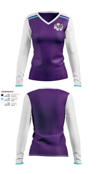 Womens Long Sleeve Vneck Shirt, Columbia Knights Football, , Teamtime, Team time, sublimation, custom sports apparel, team uniforms, spirit wear, spiritwear, sports uniforms, custom shirts, team store, custom team store, fundraiser sports, apparel fundraiser