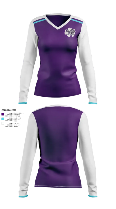 Columbia Knights Football 69359325 Women's Long Sleeve V-neck Shirt - 60