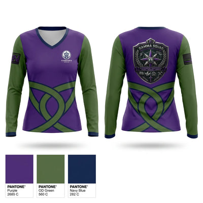 Guardians Grace Women's Long Sleeve V-neck Shirt - 1