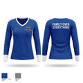 Dunbar Wolverines Women's Long Sleeve V-neck Shirt - 1