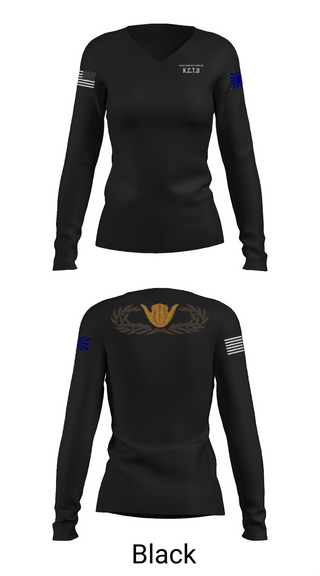 Womens Long Sleeve Vneck Shirt, KISARAZU COMBAT TRAINING UNIT, Army, Teamtime, Team time, sublimation, custom sports apparel, team uniforms, spirit wear, spiritwear, sports uniforms, custom shirts, team store, custom team store, fundraiser sports, apparel fundraiser