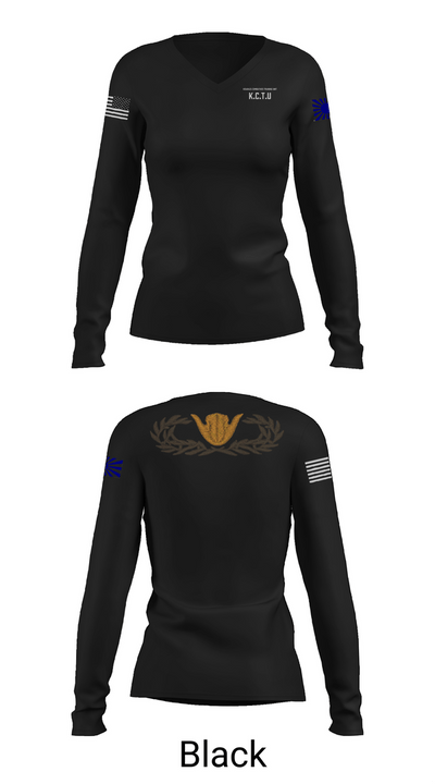 KISARAZU COMBAT TRAINING UNIT Women's Long Sleeve V-neck Shirt - 37