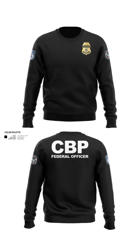 Crew Neck Sweatshirt, US Customs and Border Protection, Police, Teamtime, Team time, sublimation, custom sports apparel, team uniforms, spirit wear, spiritwear, sports uniforms, custom shirts, team store, custom team store, fundraiser sports, apparel fundraiser