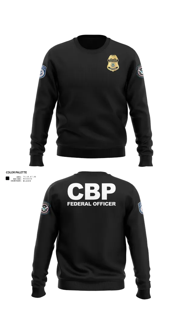 Crew Neck Sweatshirt, US Customs and Border Protection, Police, Teamtime, Team time, sublimation, custom sports apparel, team uniforms, spirit wear, spiritwear, sports uniforms, custom shirts, team store, custom team store, fundraiser sports, apparel fundraiser
