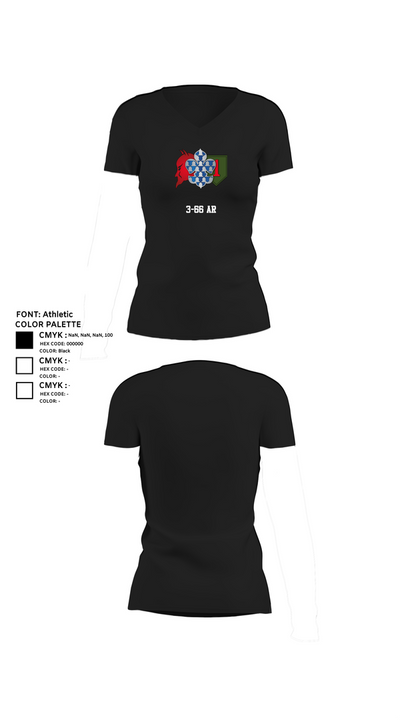 3-66 AR 33931527 Women's Short Sleeve V-neck Shirt - 24