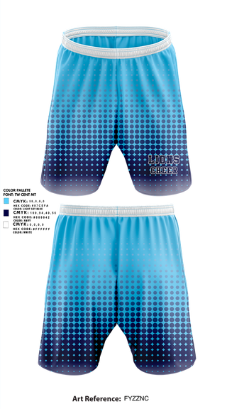 Athletic Shorts With Pockets, Lions, Cheer, Teamtime, Team time, sublimation, custom sports apparel, team uniforms, spirit wear, spiritwear, sports uniforms, custom shirts, team store, custom team store, fundraiser sports, apparel fundraiser
