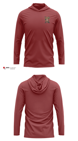 Long Sleeve Performance Shirt with hood, Region 1398 Arsenal, Men's Soccer, Teamtime, Team time, sublimation, custom sports apparel, team uniforms, spirit wear, spiritwear, sports uniforms, custom shirts, team store, custom team store, fundraiser sports, apparel fundraiser